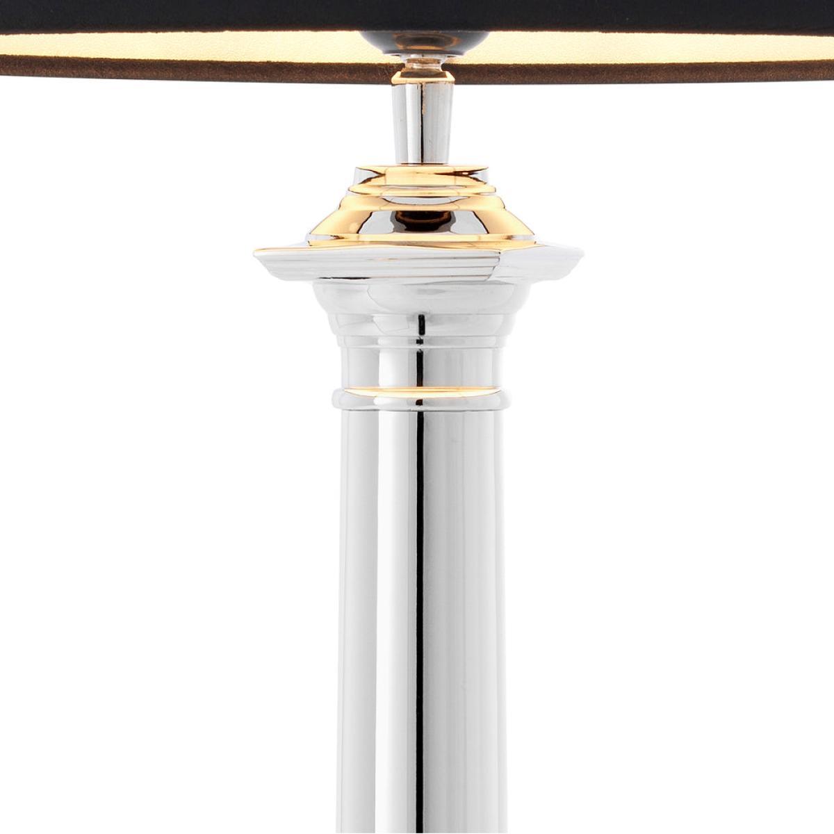 Eichholtz Cologne L Table Lamp Nickel Finish inc Shade – image 2