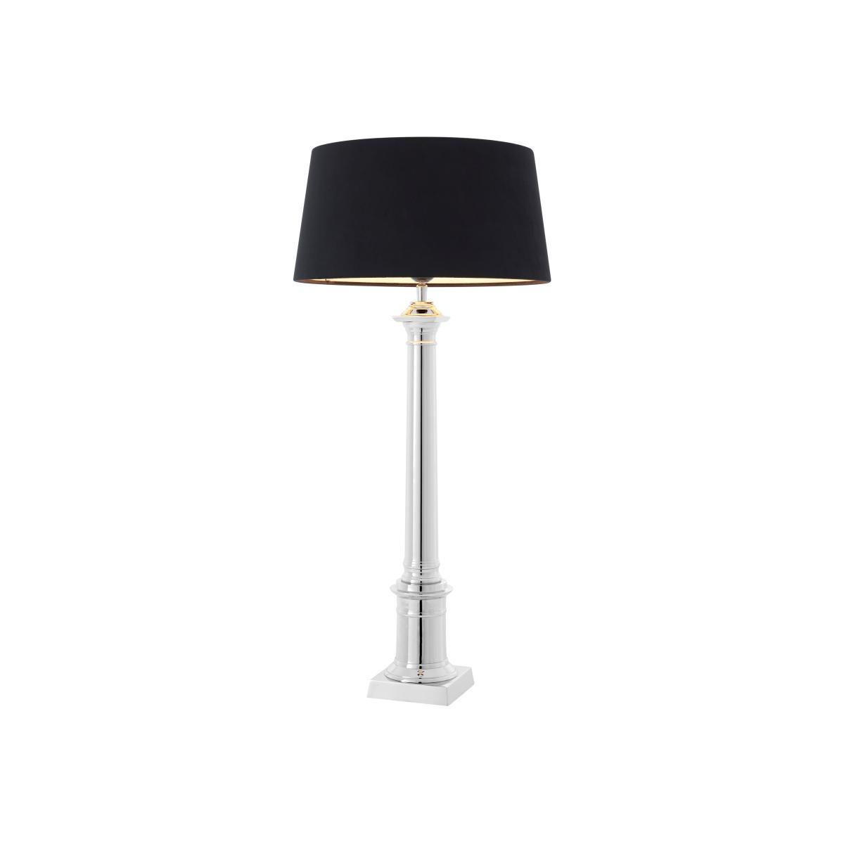Eichholtz Cologne L Table Lamp Nickel Finish inc Shade – image 1