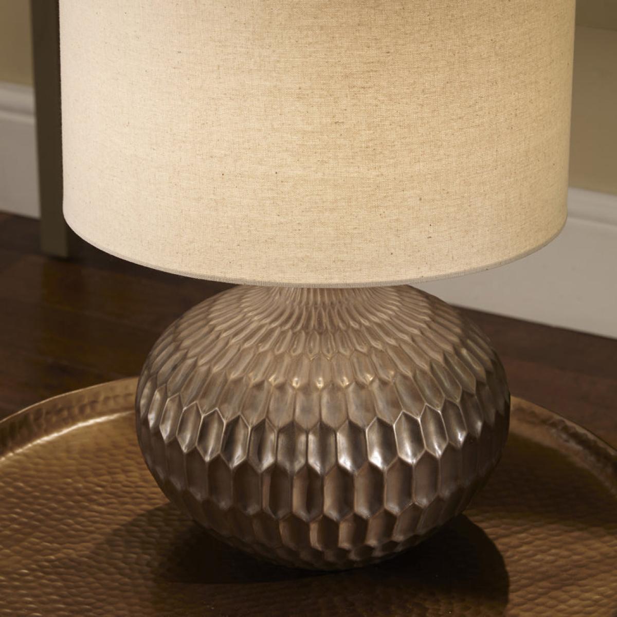 Olivia's Casey Textured Glazed Ceramic Table Lamp in Bronze – image 2