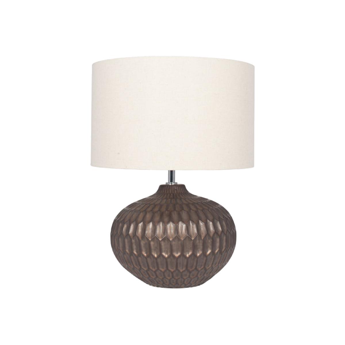 Olivia's Casey Textured Glazed Ceramic Table Lamp in Bronze – image 1