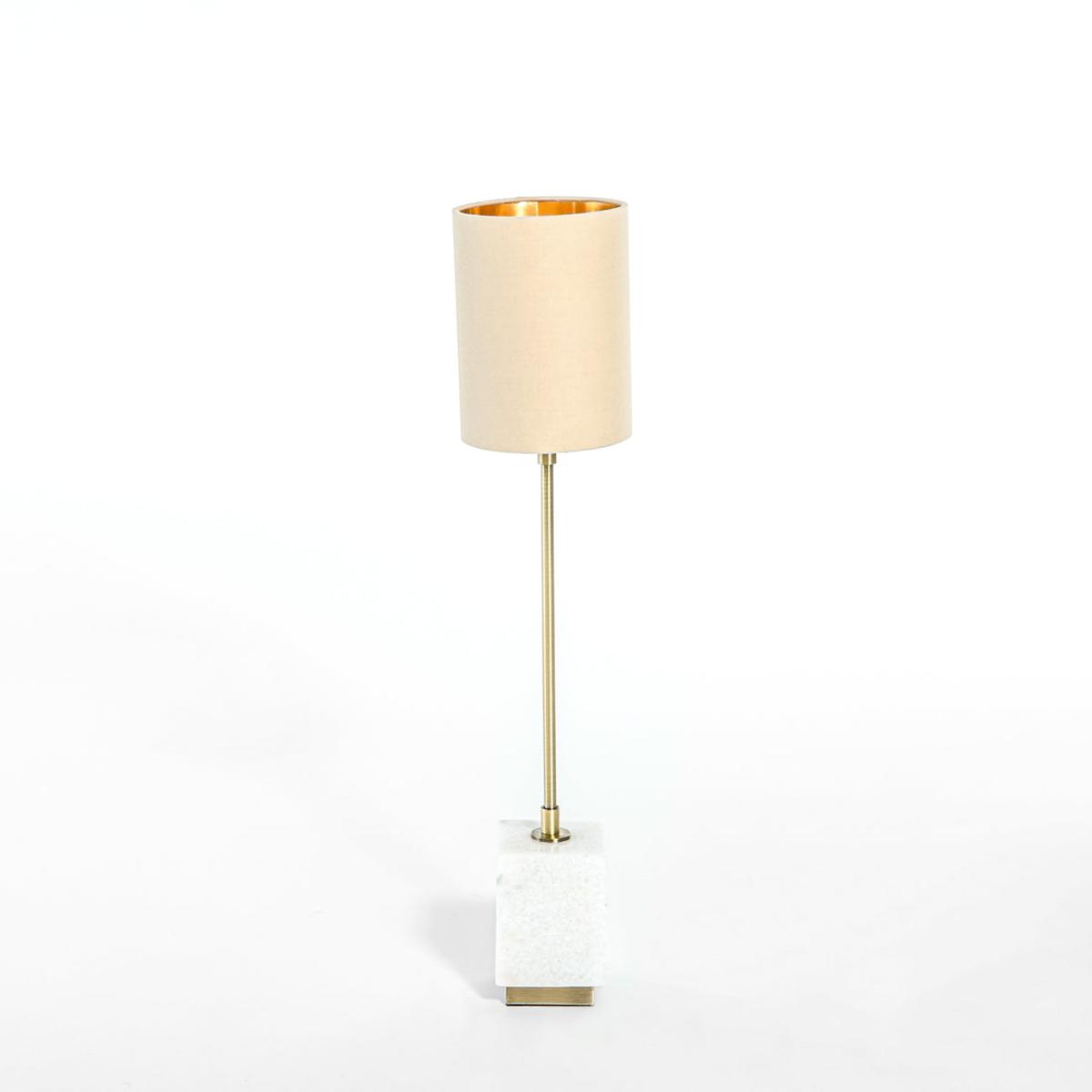 TAX FREE RV Astley Lindau Table Lamp White Marble And Antique Brass – image 2