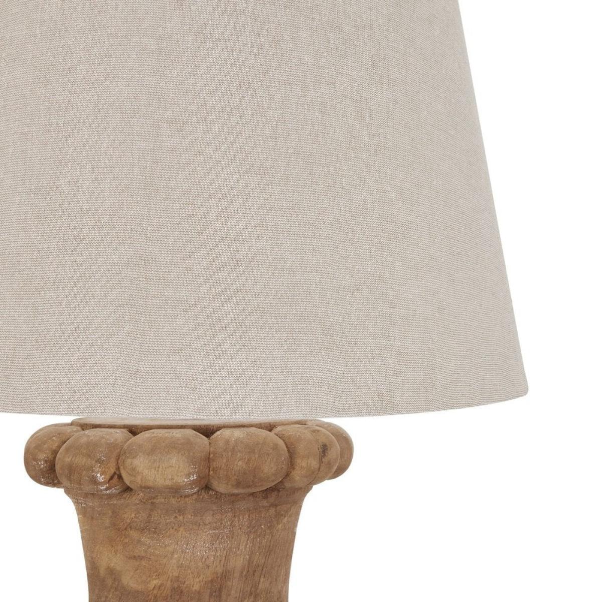 Hill Interiors Delaney Fluted Lamp With Linen Shade in Natural Wash – image 2