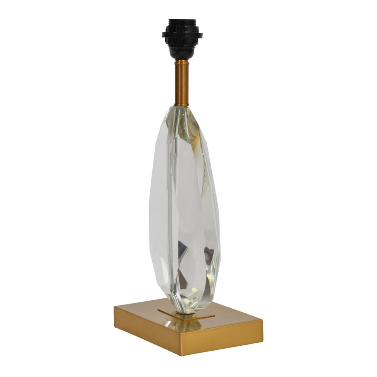 Libra Teardrop Crystal Cut Table Lamp On Brass Base Only – image 2