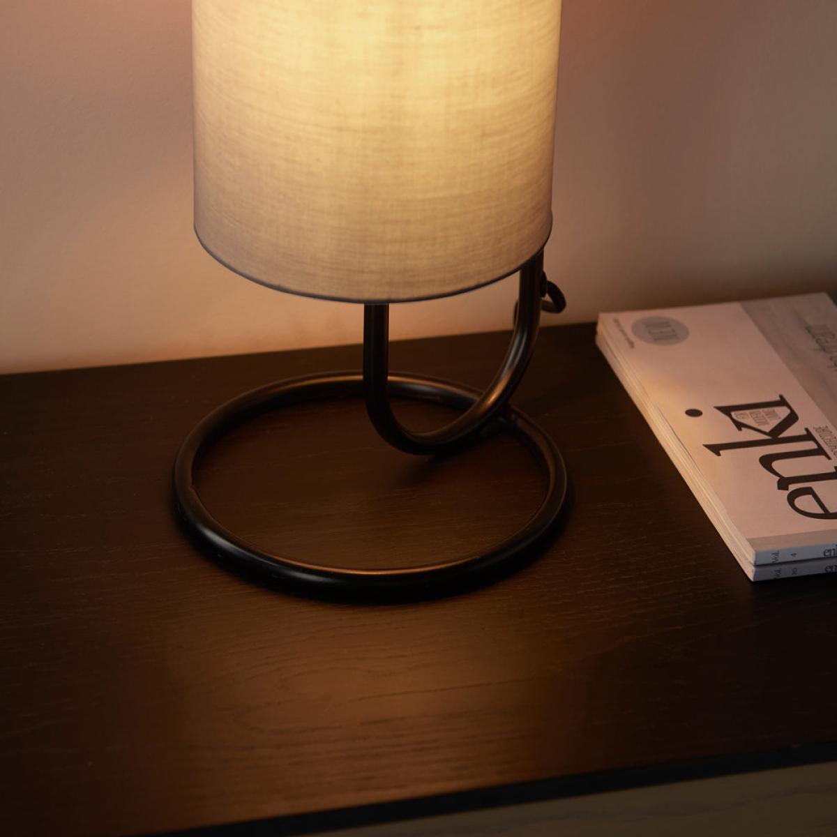 Gallery Interiors Bayford Table Lamp in Matt Black & Grey – image 6
