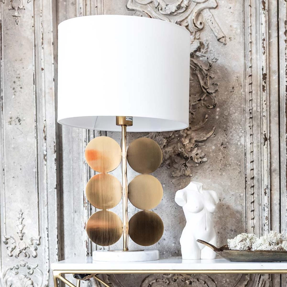 Olivia's Gold Disc Table Lamp – image 2