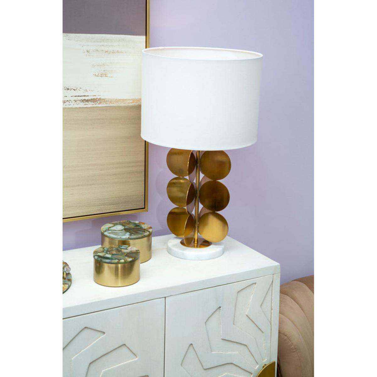 Olivia's Gold Disc Table Lamp – image 3
