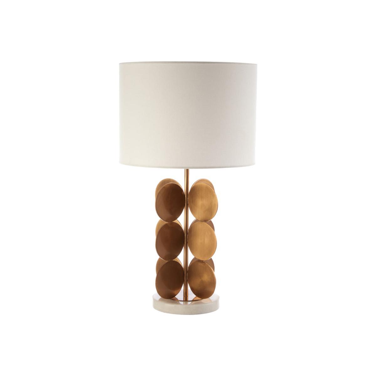Olivia's Gold Disc Table Lamp – image 1