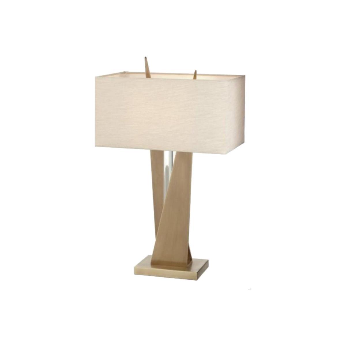 RV Astley Cabra Table Lamp Antique Brass Finish Cognac Crystal | Outlet