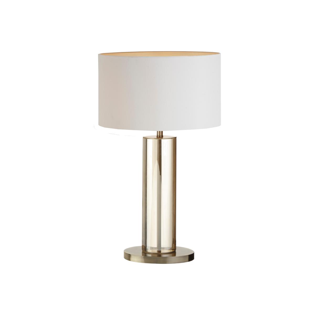 RV Astley Lisle Tall Table Lamp Cognac And Antique Brass Finish