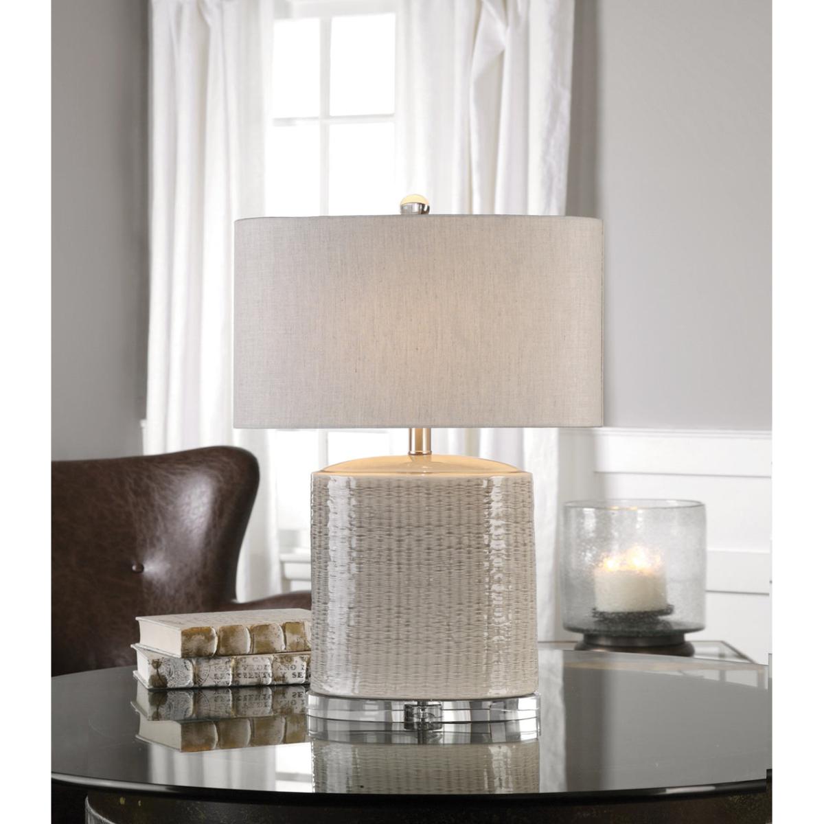 Uttermost Modica Taupe Ceramic Lamp – image 2