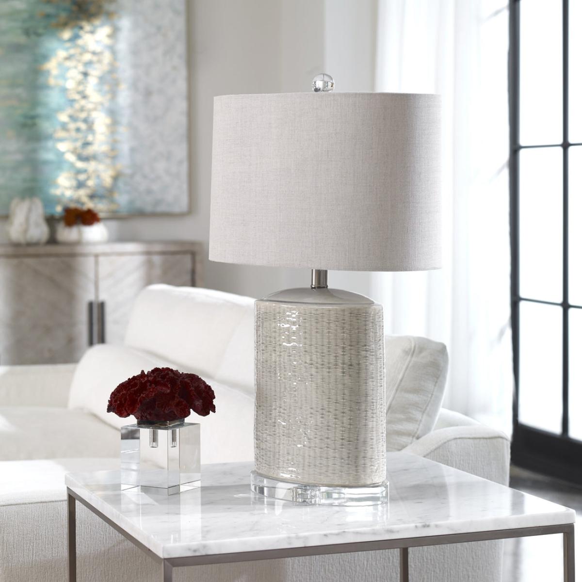 Uttermost Modica Taupe Ceramic Lamp – image 3