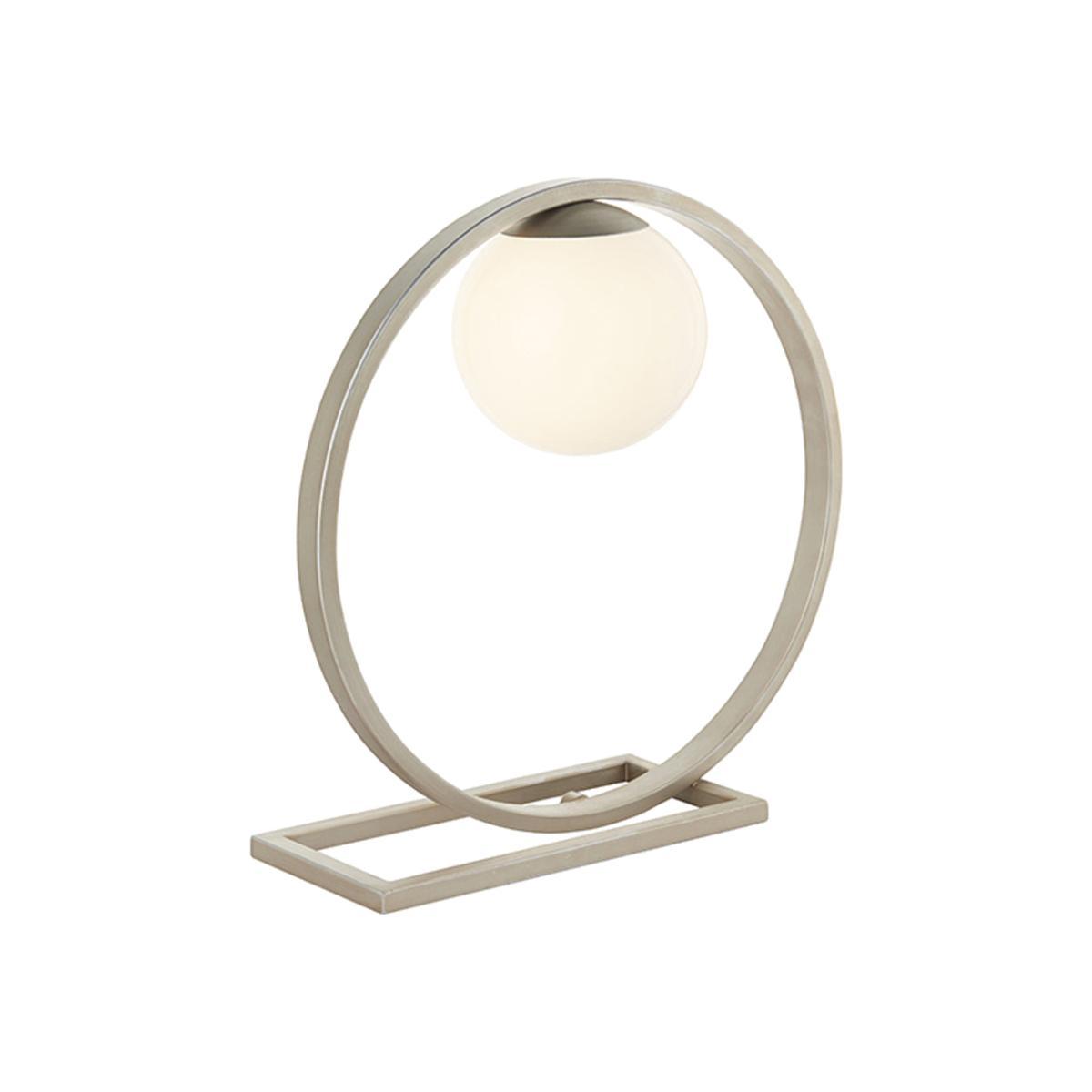 Olivia's Mya Silver And Opal Glass Table Lamp