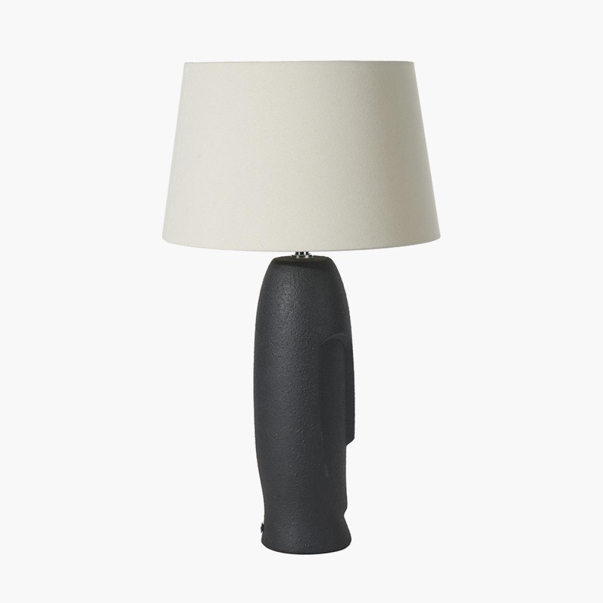 Rushmore Conan Textured Ceramic Table Lamp With Face Detail in Black – image 2