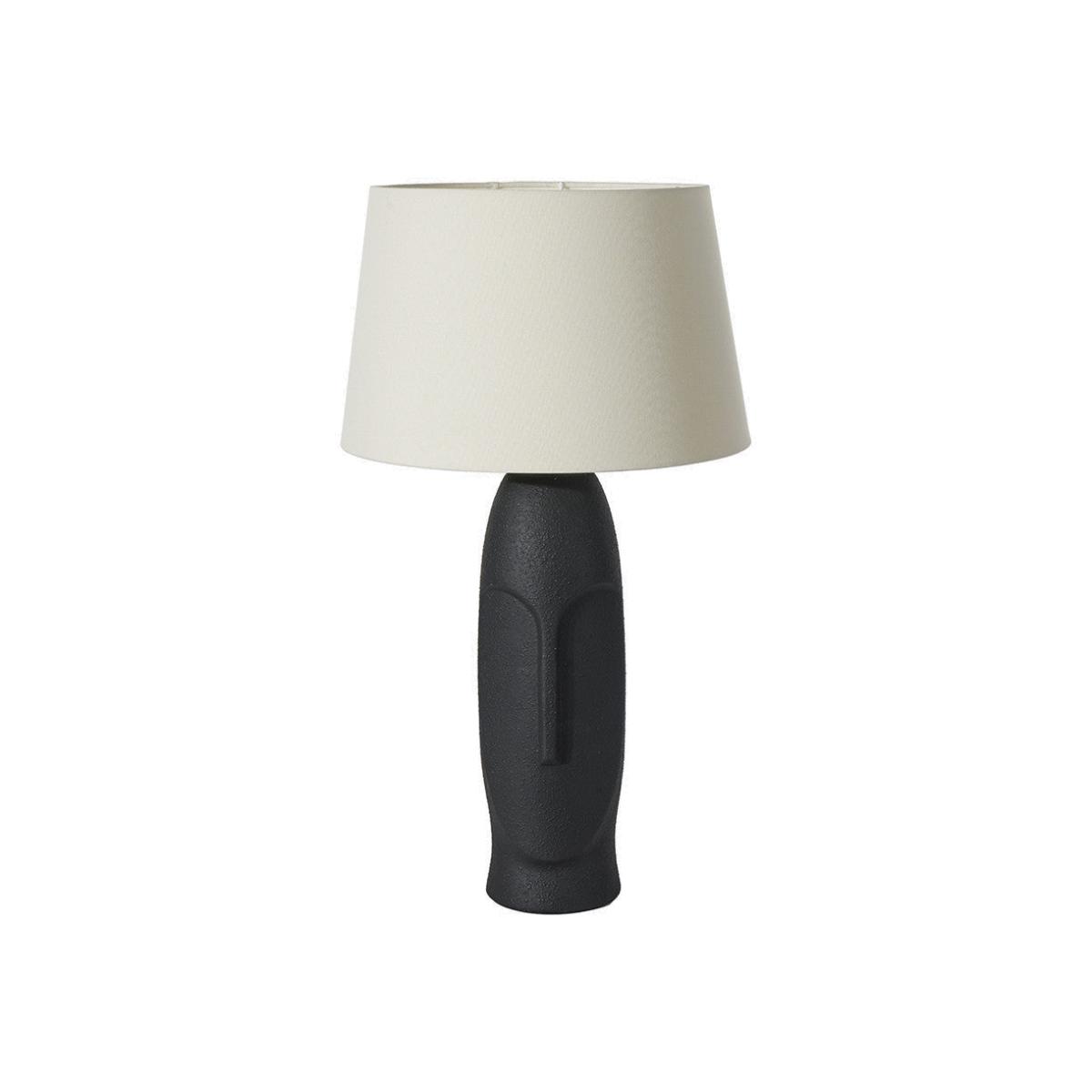 Rushmore Conan Textured Ceramic Table Lamp With Face Detail in Black – image 1