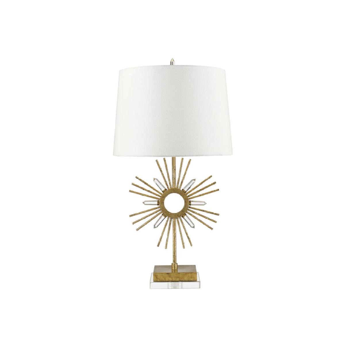 Elstead Sun King 1 Light Table Lamp Distressed Gold – image 1