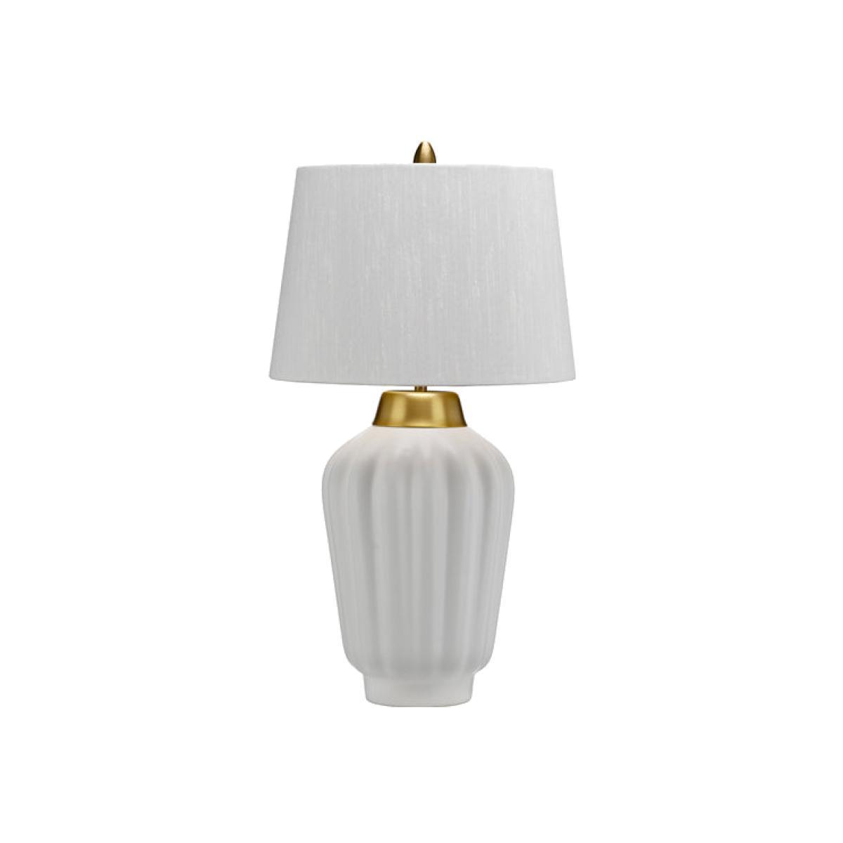 Quintessentiale Bexley White and Brushed Brass Table Lamp – image 1