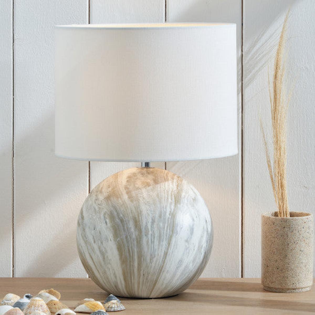 Olivia's Dusk Stone Effect Ceramic Table Lamp in Grey – image 2
