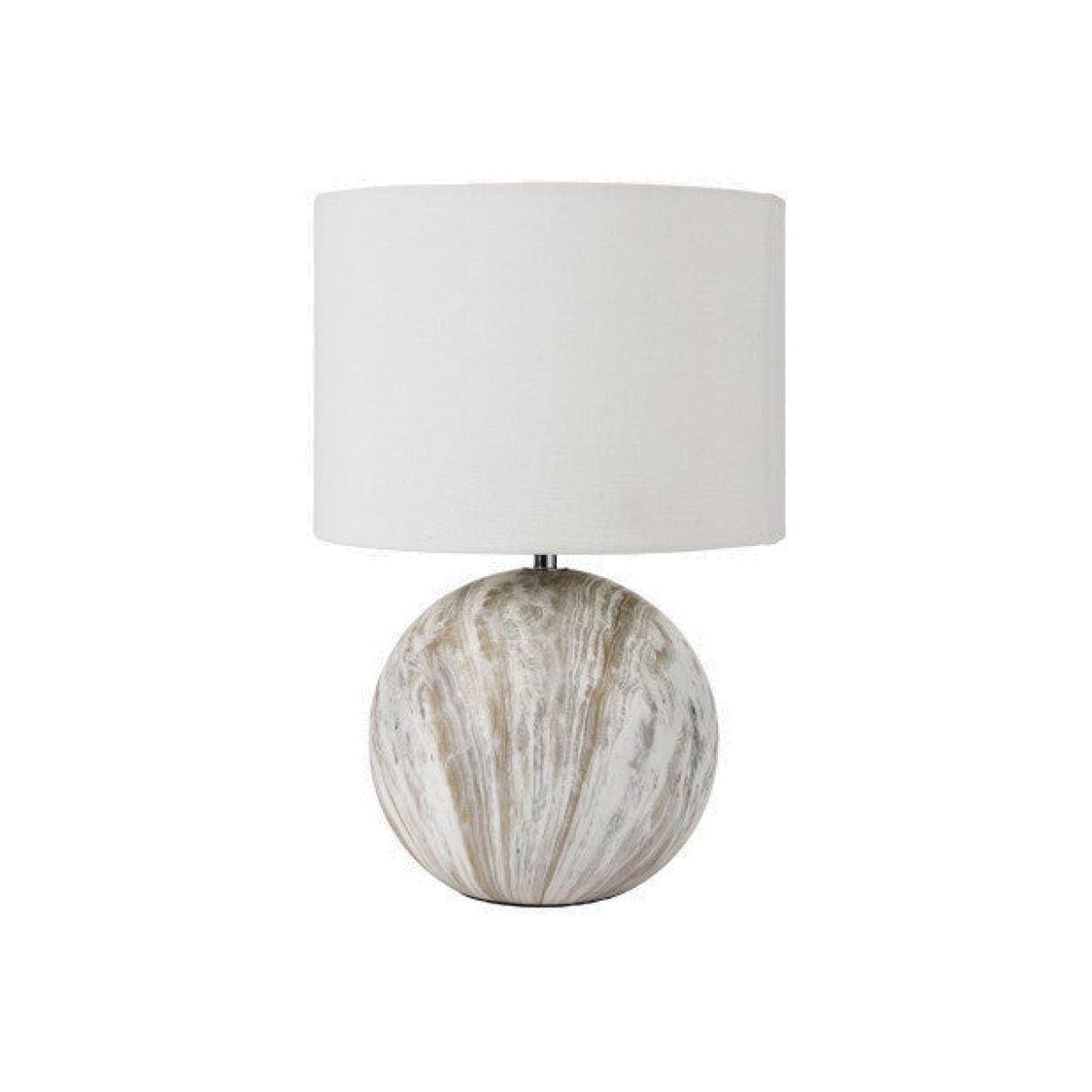 Olivia's Dusk Stone Effect Ceramic Table Lamp in Grey – image 1