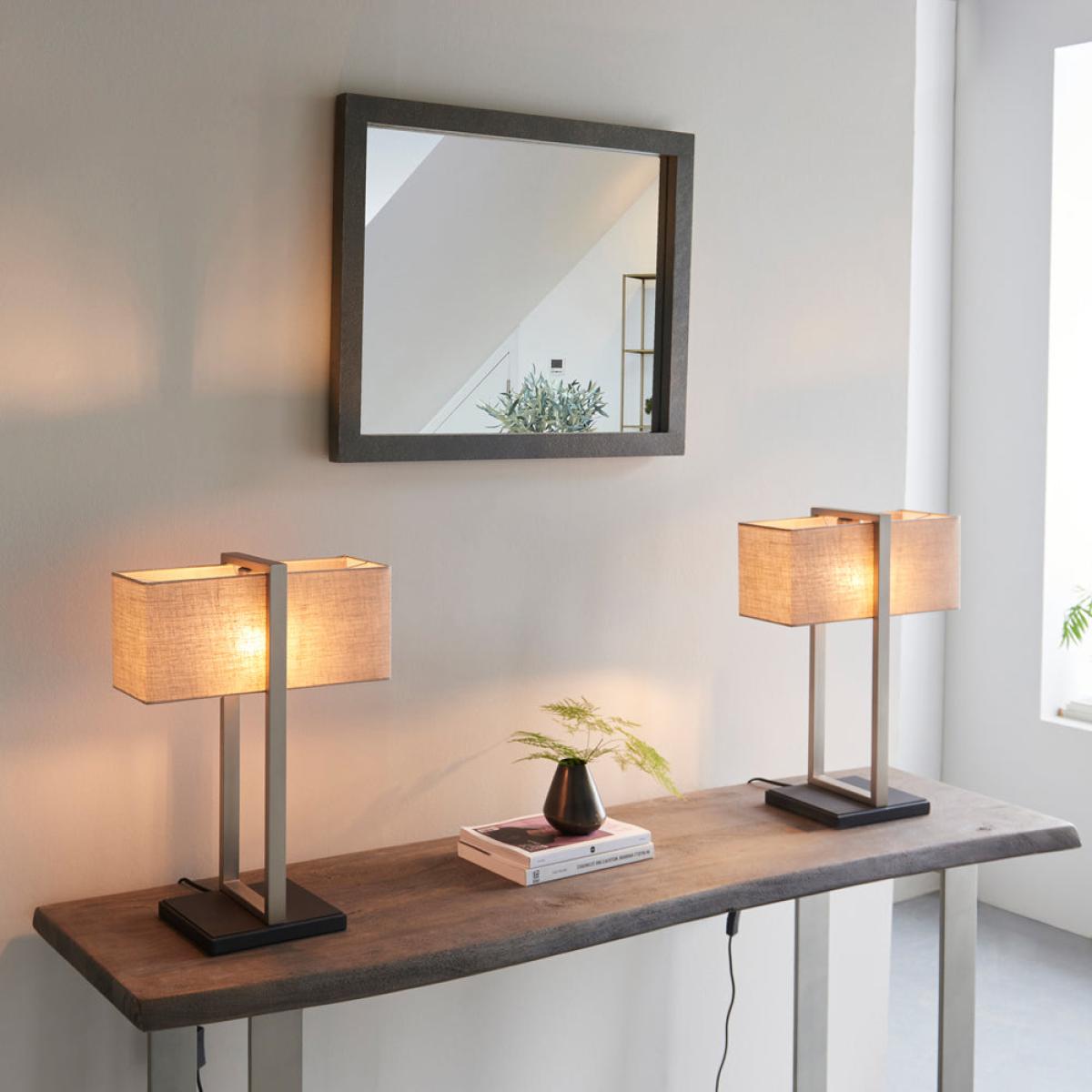 Olivia's Derby Table Lamp in Satin Nickle – image 3