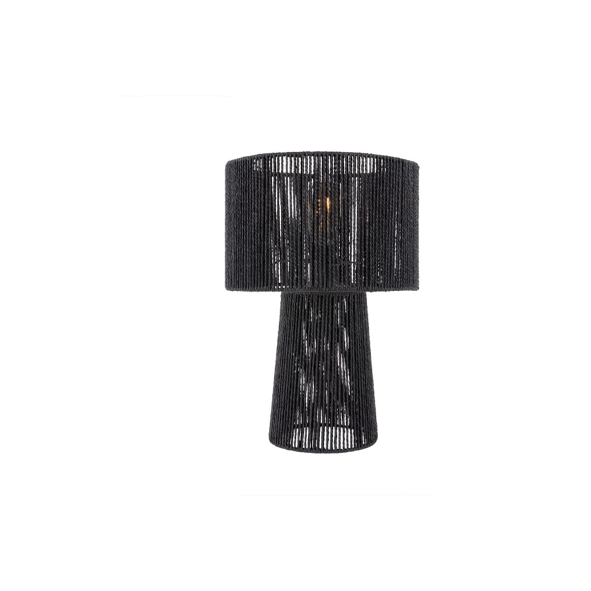 Leitmotiv Pair of 2 Paper Rope Forma Pin Table Lamps in Black – image 1