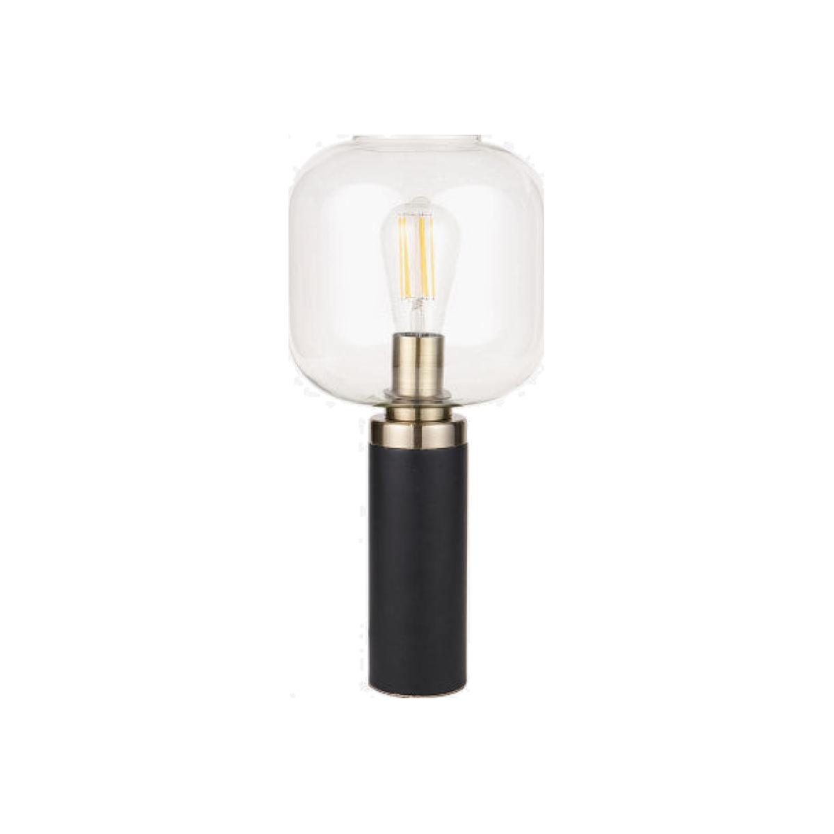 Olivia's Arna Black Metal & Glass Table Lamp – image 1