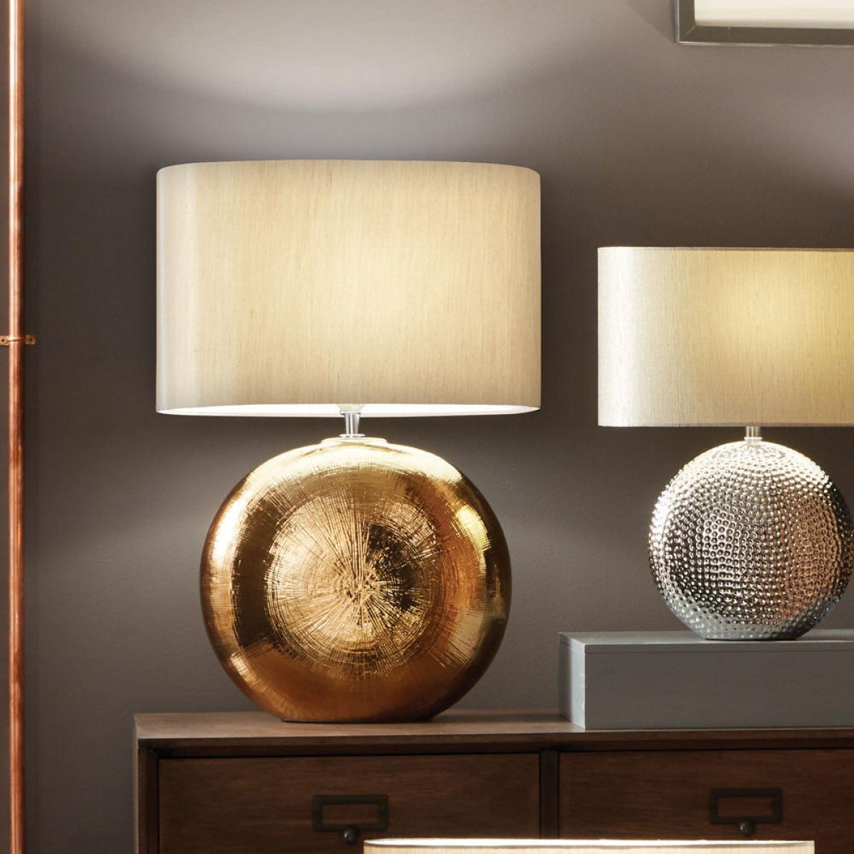 Olivia's Vera Textured Ceramic Table Lamp in Bronze – image 2