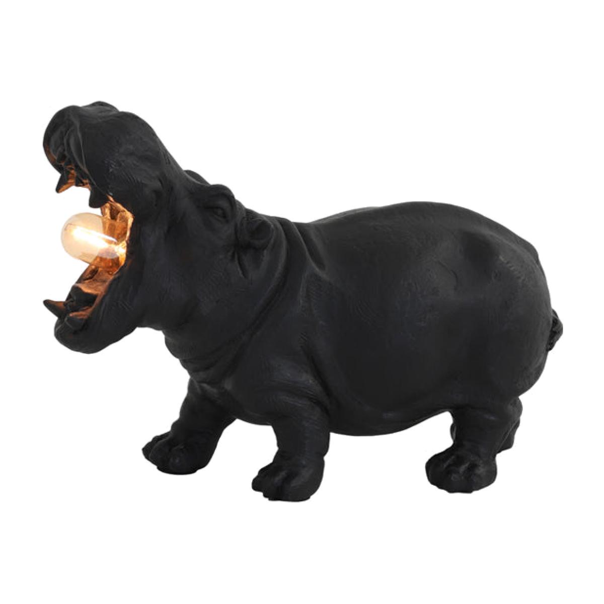 Light & Living Hippo Table Lamp Matt Black – image 1