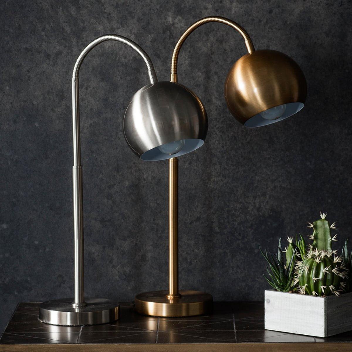 Gallery Direct Balin Arched Table Lamp Brushed Nickel – image 2