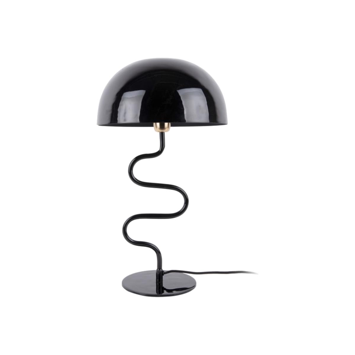 Leitmotiv Pair of 2 Enamel Twist Table Lamps Black – image 1
