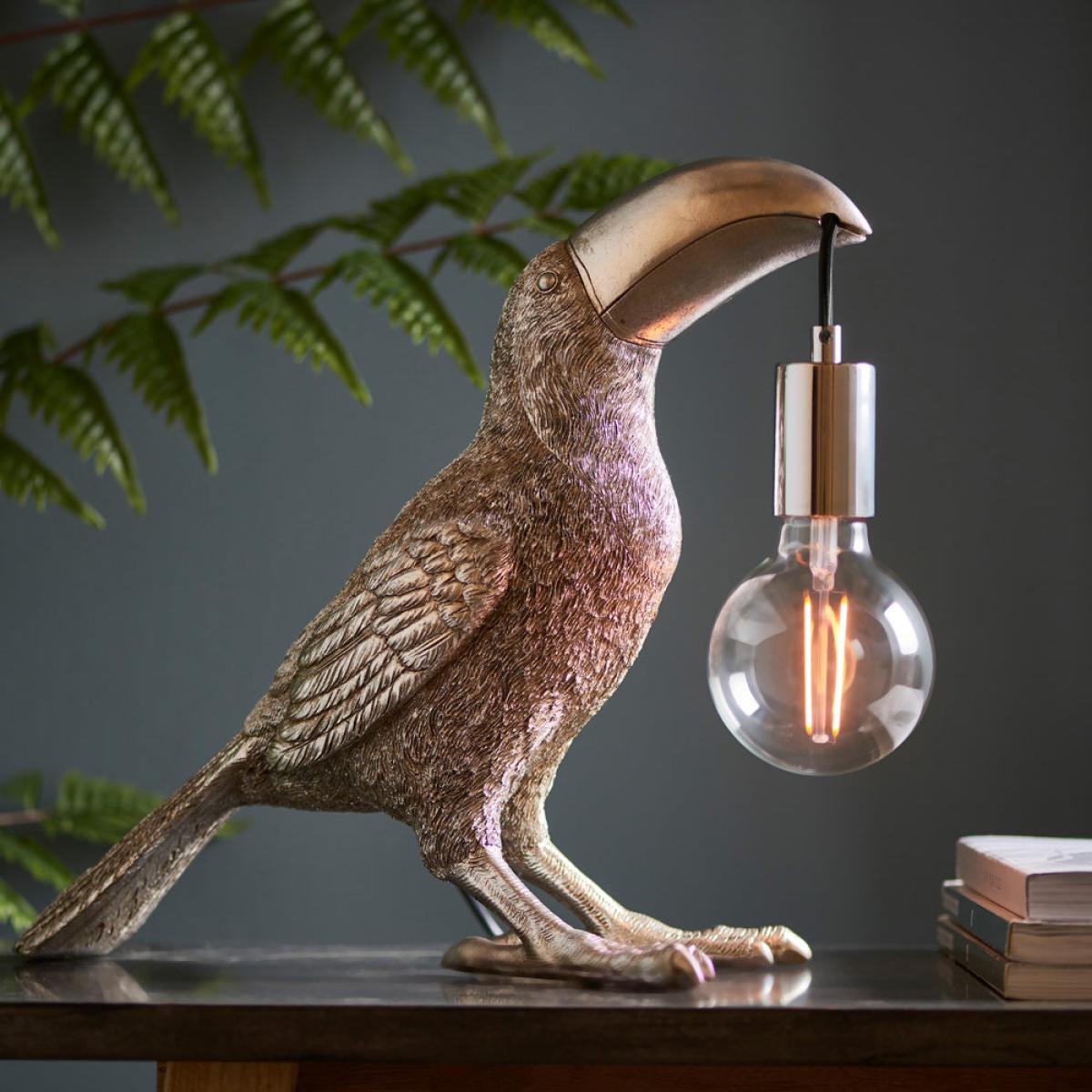 Olivia's Henley Toucan Table Lamp in Silver – image 3