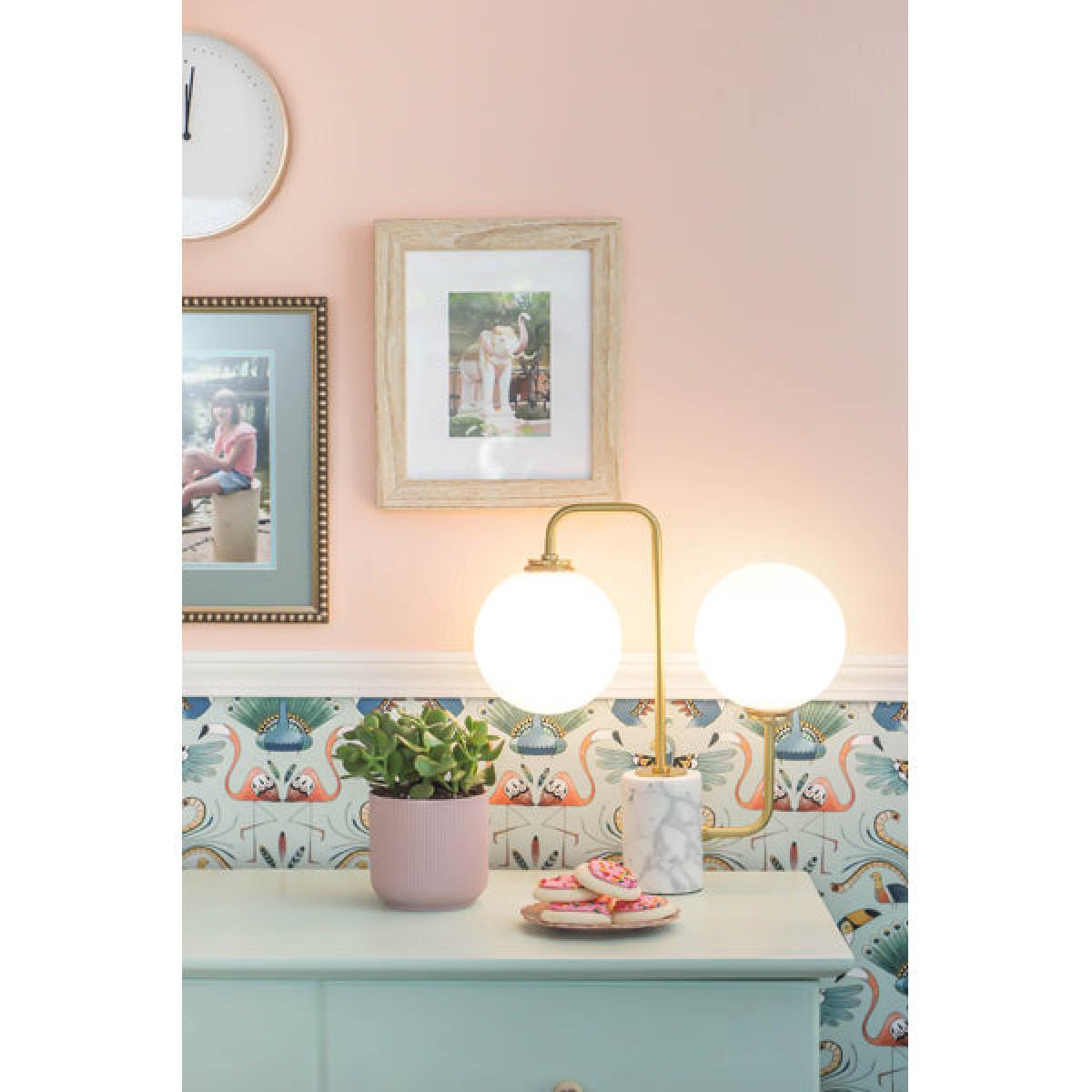 Hudson Valley Lighting Mia Steel 2 Light Table Lamp With A Marble Base – image 3