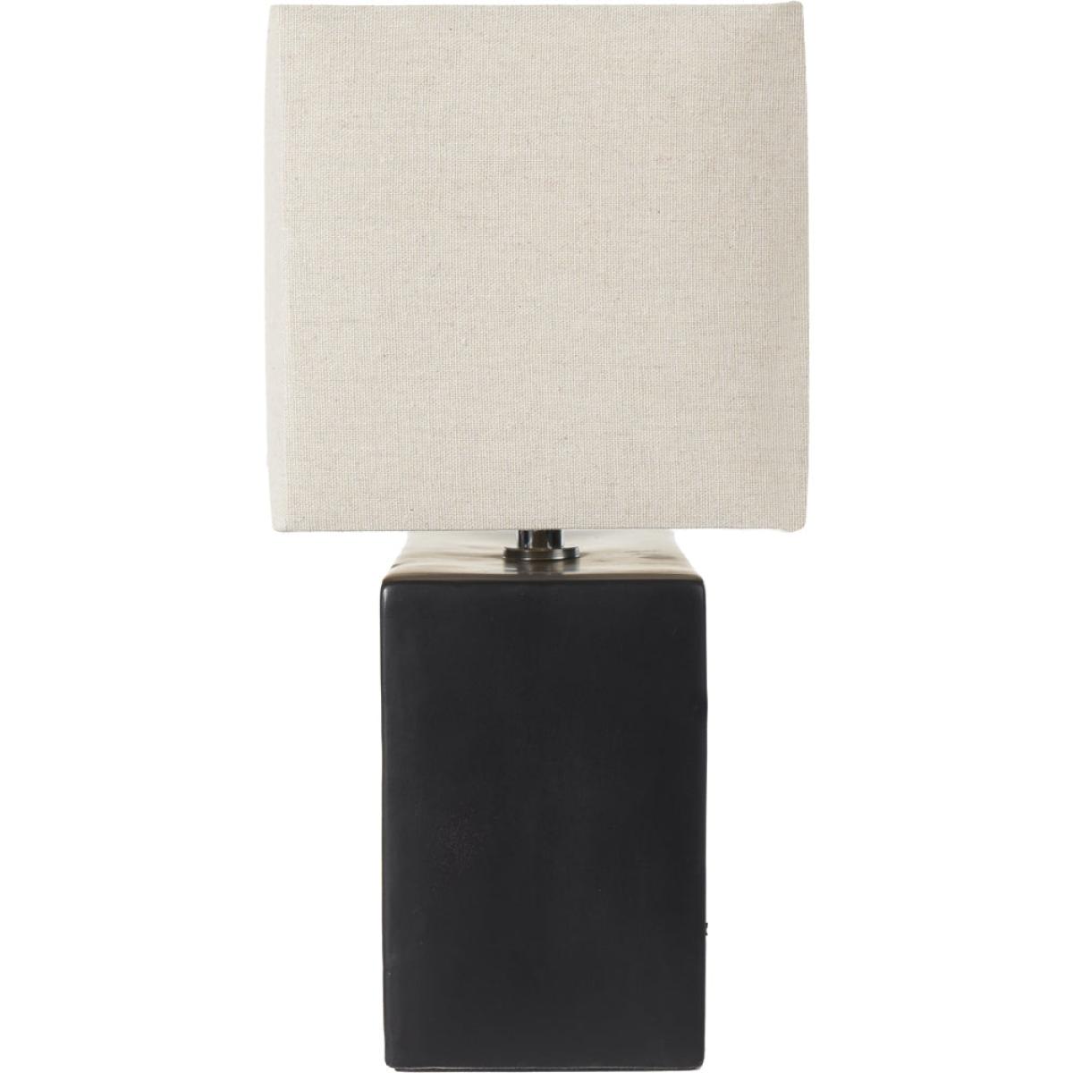 Olivia's Joji Ceramic Rectangular Table Lamp in Black – image 3