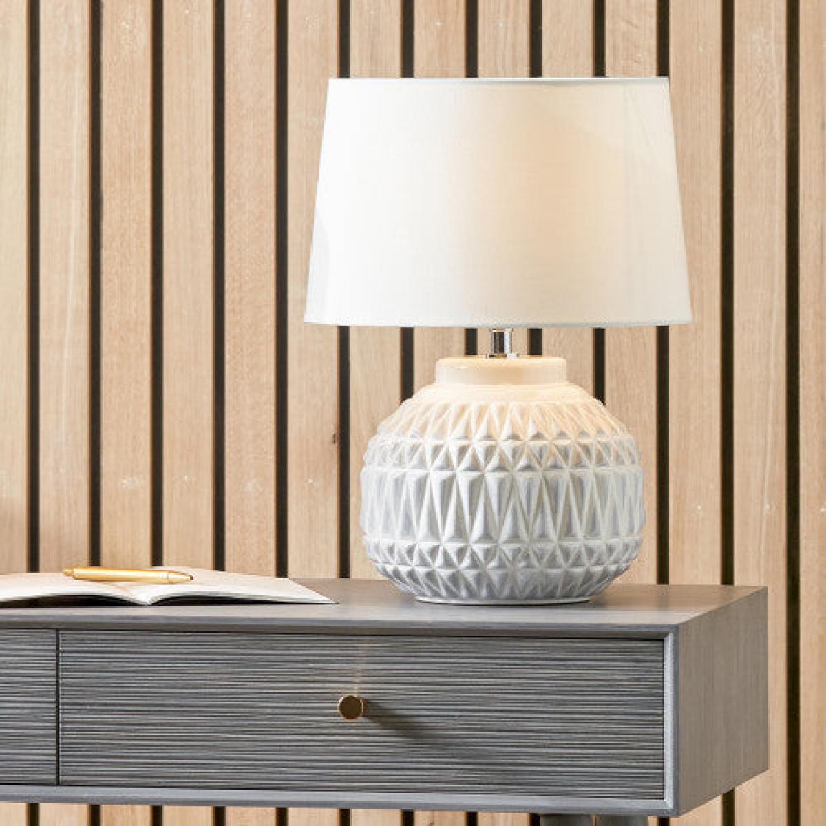 Olivia's Arnia Texture Ceramic Table Lamp in Warm White – image 2