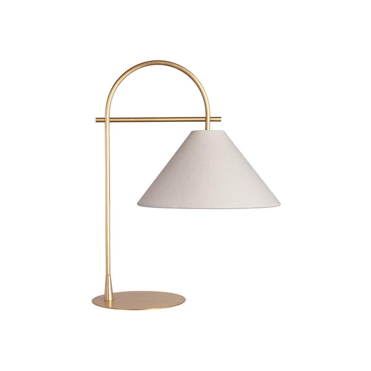 Heathfield Arlo Table Lamp Satin Brass – image 1