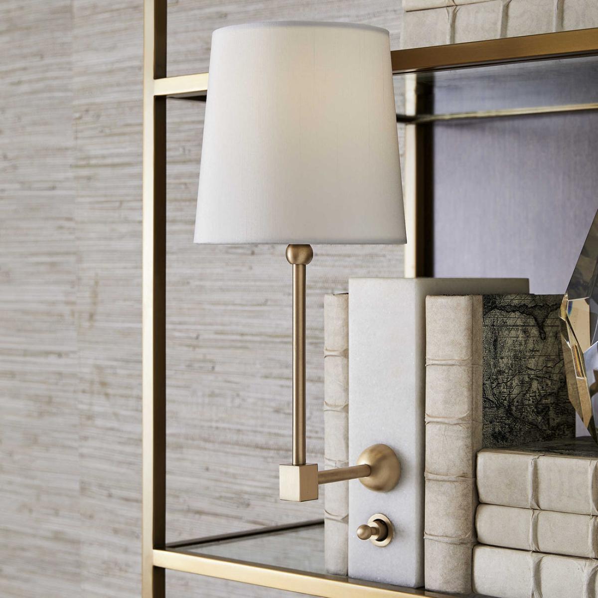 Uttermost Black Label On a Shelf Mini Lamp - White Marble/Brass – image 2