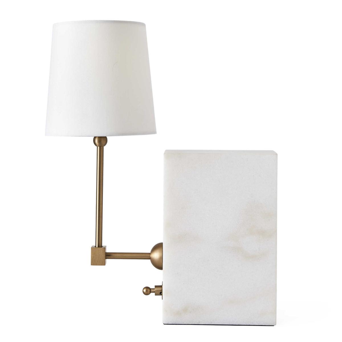 Uttermost Black Label On a Shelf Mini Lamp - White Marble/Brass – image 3