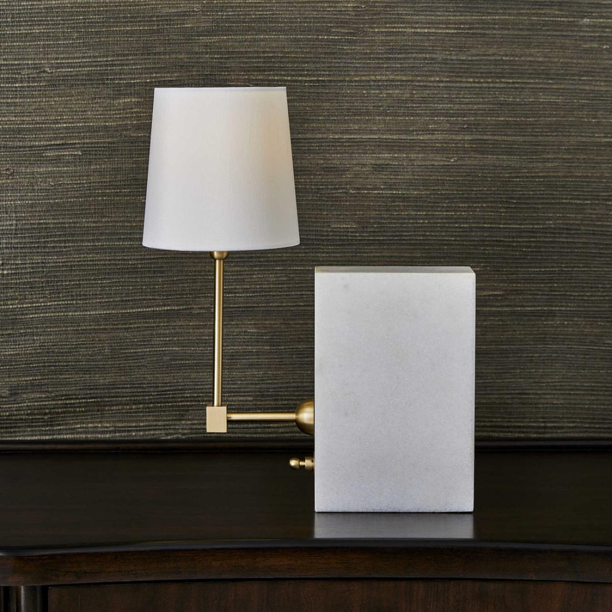 Uttermost Black Label On a Shelf Mini Lamp - White Marble/Brass – image 4