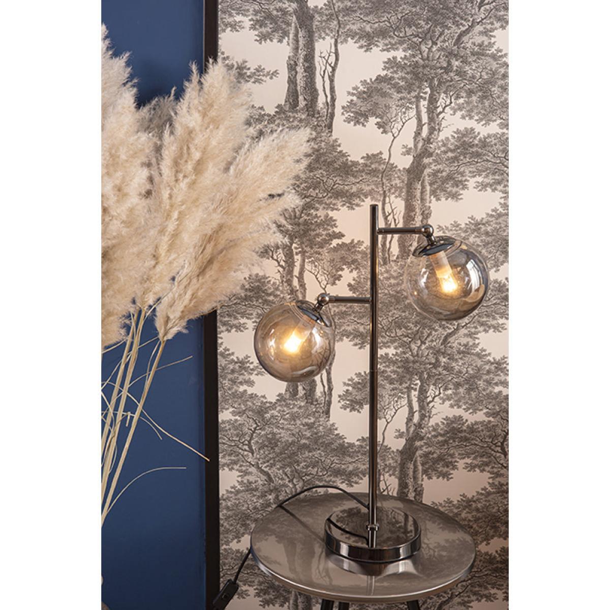 Present Time Shimmer Table Lamp Grey – image 3