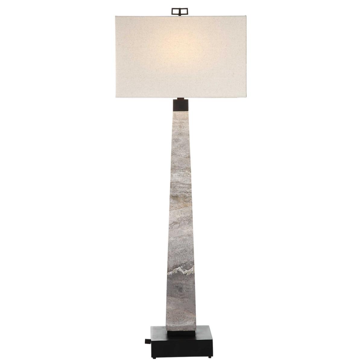 Uttermost Black Label Spire Buffet Lamp - Rustic Gray Stone/Bronze – image 4