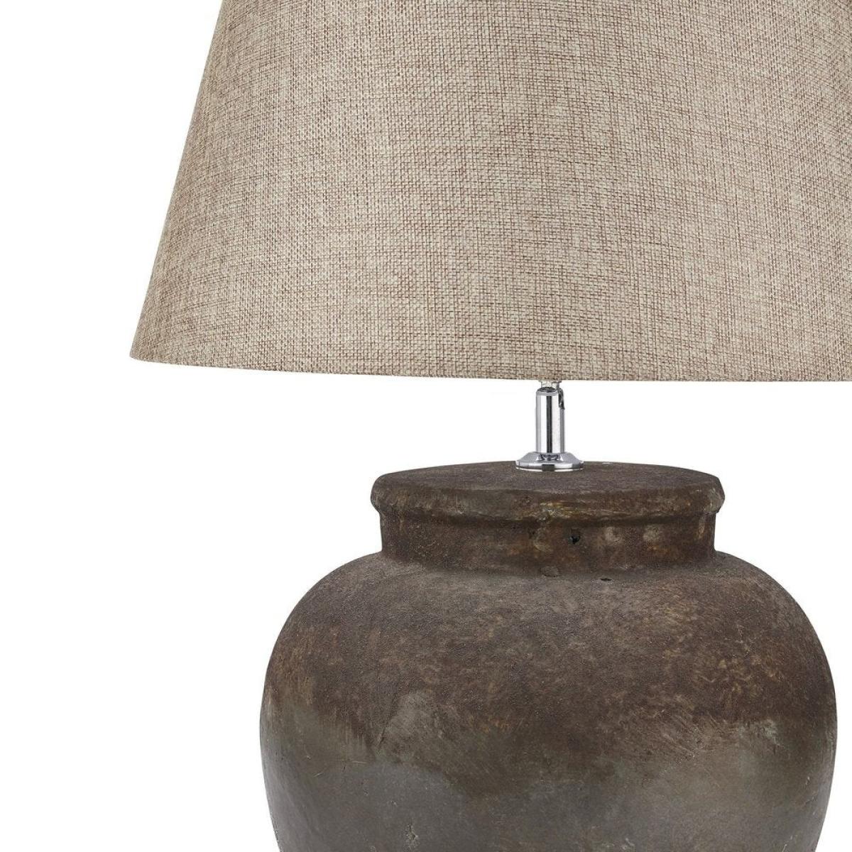 Hill Interiors Castello Ceramic Table Lamp in Aged Stone – image 2