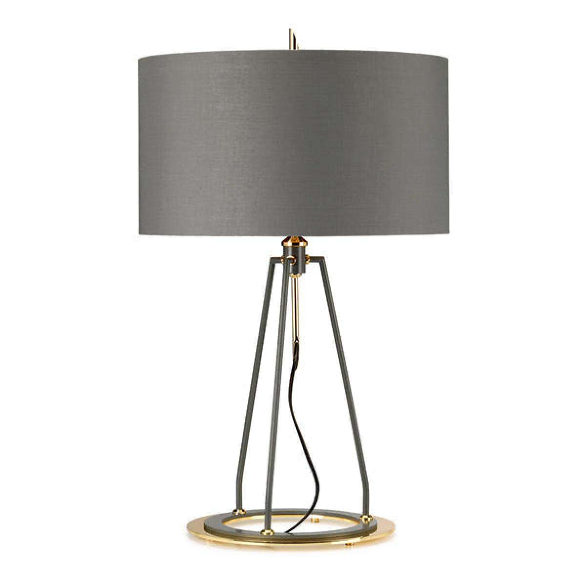 Elstead Ferrara Table Lamp Dark Grey Polished Gold – image 2