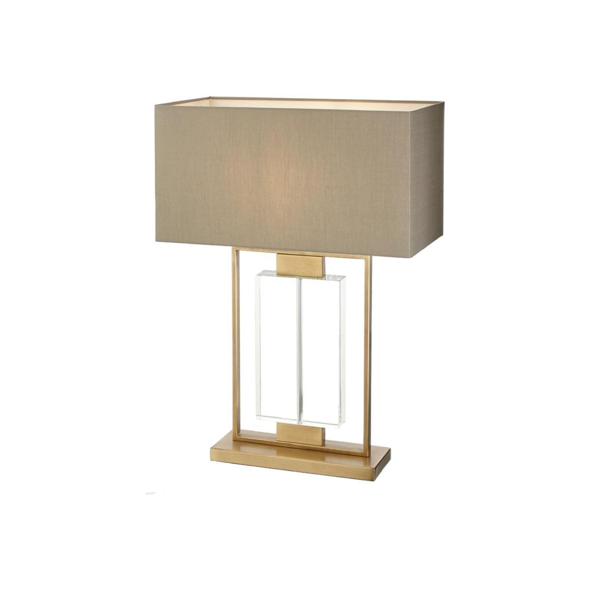 RV Astley Ryston, Antique Brass Finish, Crystal Table Lamp | Outlet