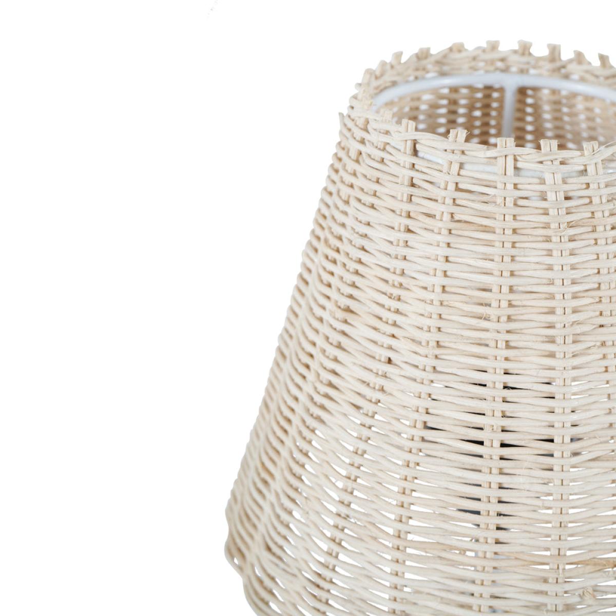 Libra Interiors Mini Rattan Lamp Base and Shade – image 3