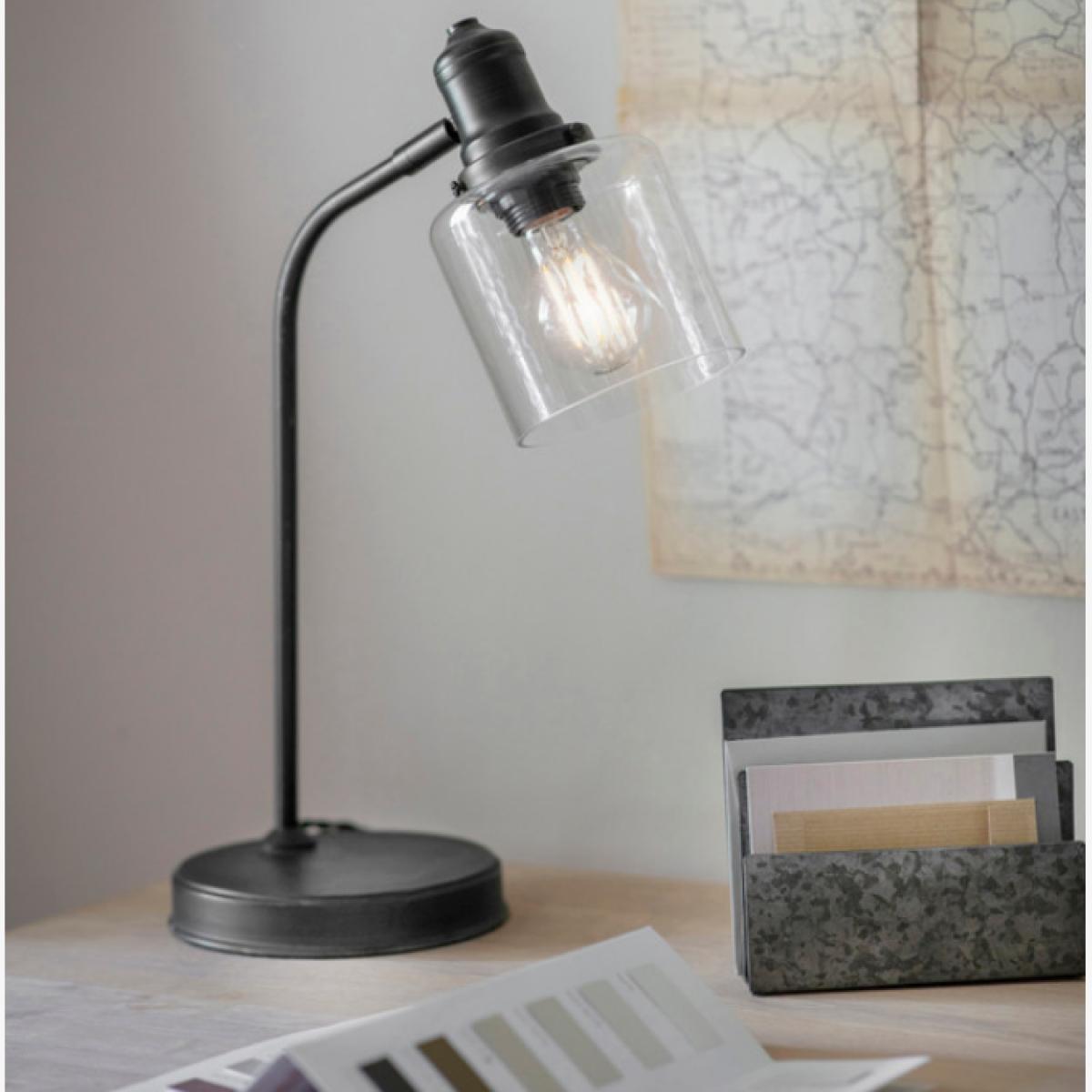 Garden Trading Hoxton Cylinder Table Lamp in Black Steel – image 1