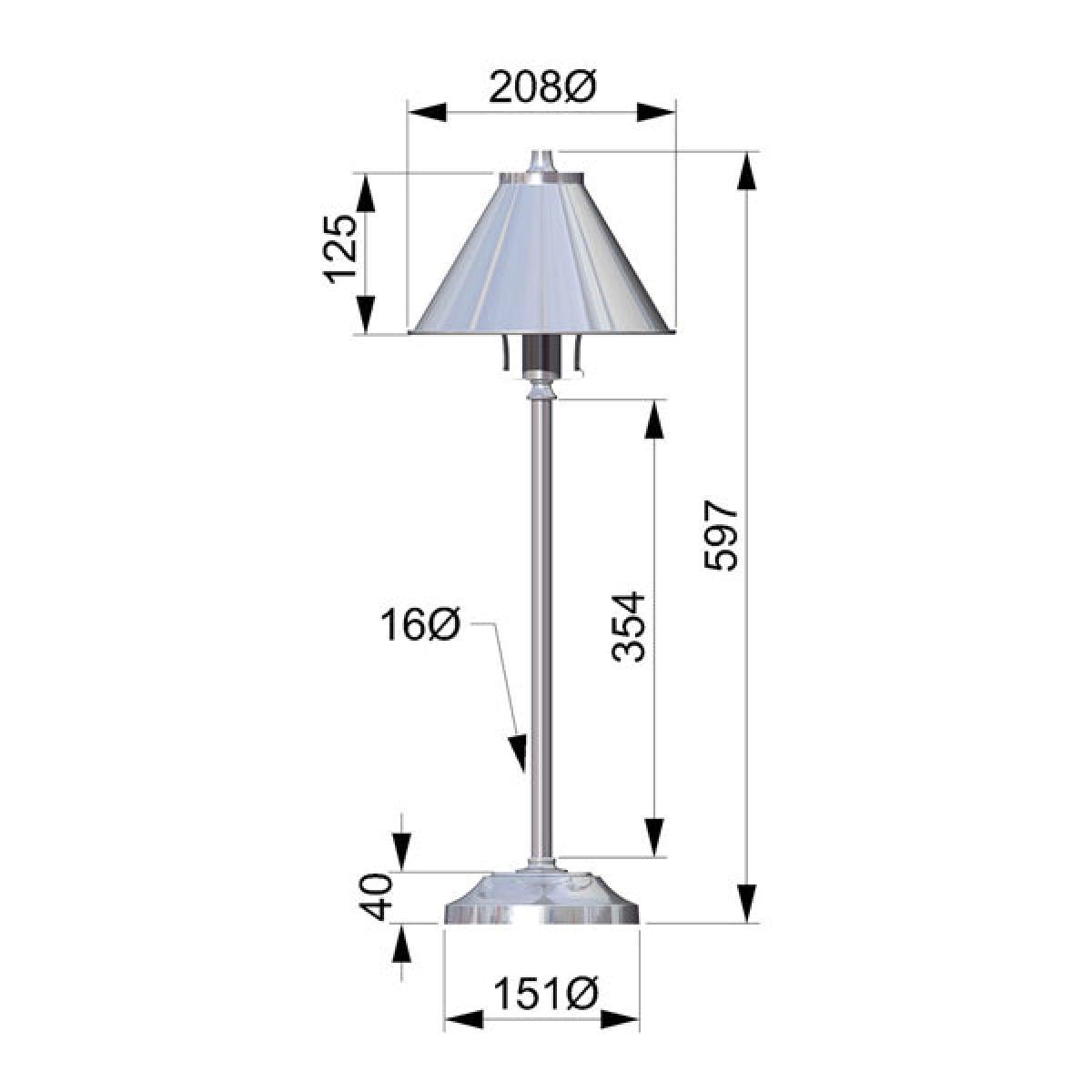 Elstead Provence Stick 1 Table Lamp Light Polished Nickel – image 2