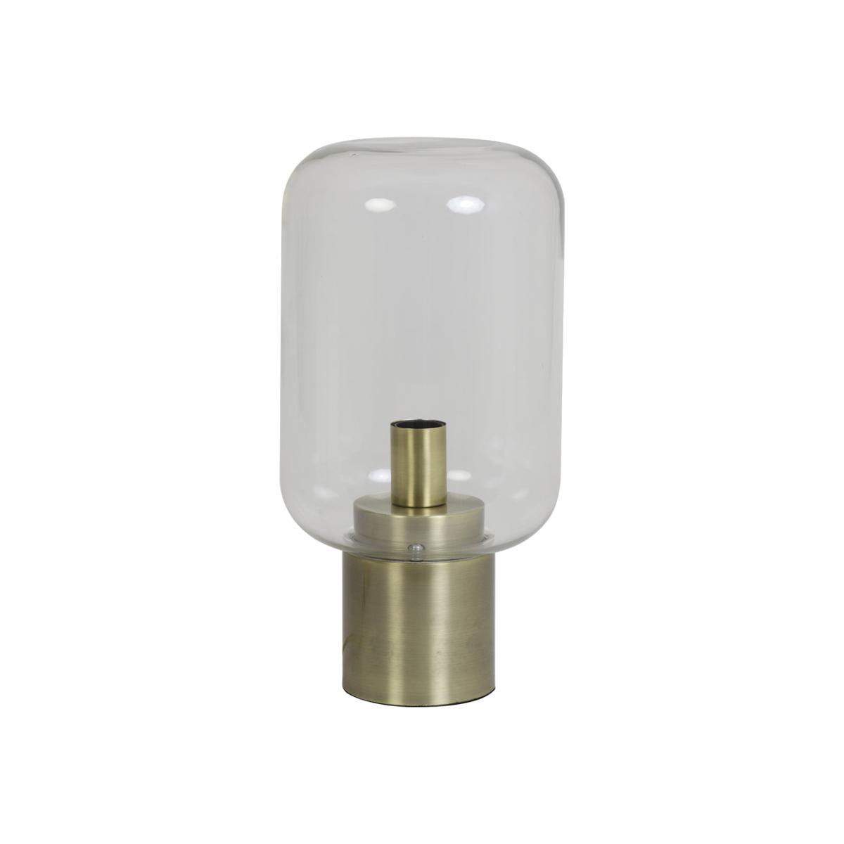 Light & Living Arturan Table Lamp Tall Glass Clear And Bronze – image 1