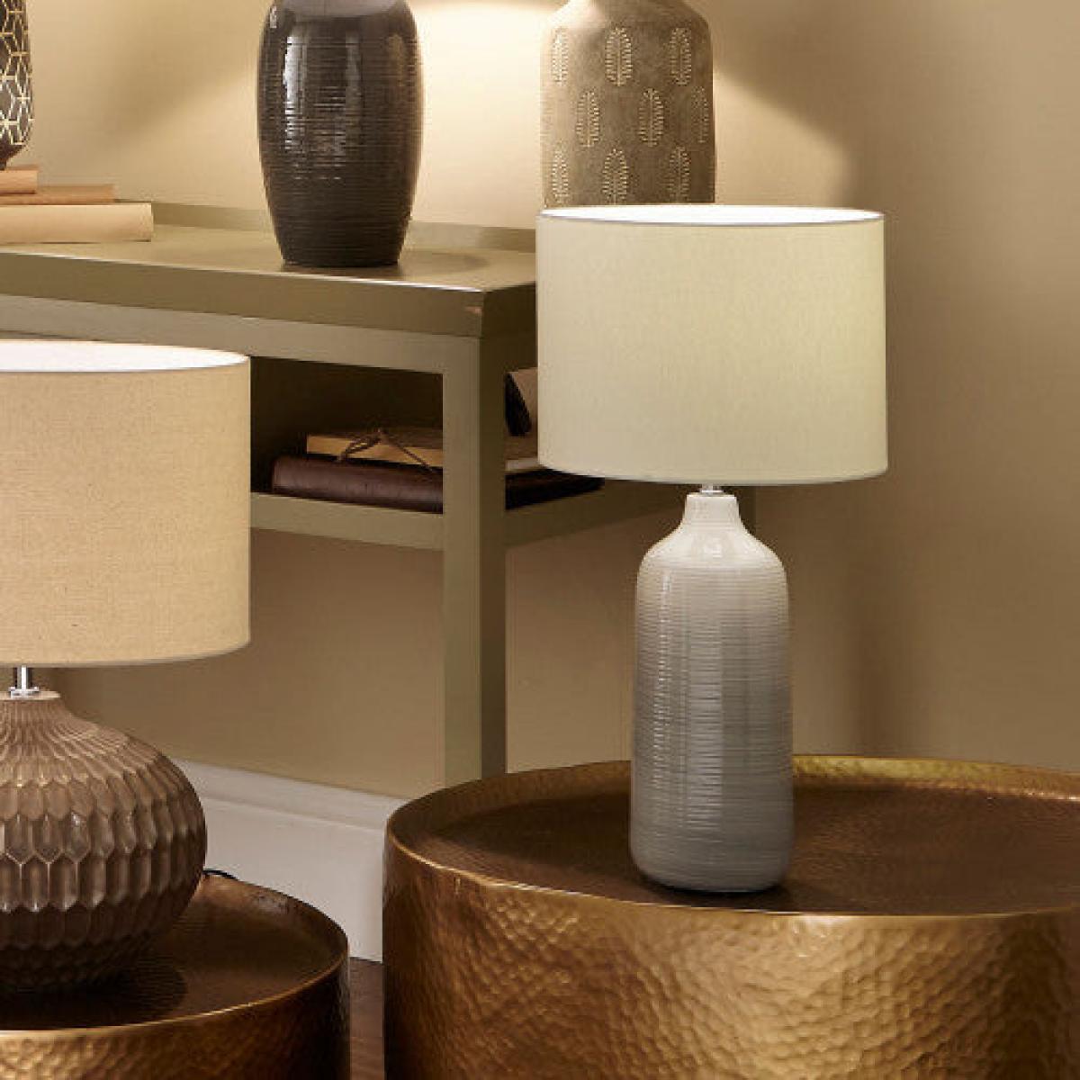Olivia's Bradey Ombre Ceramic Table Lamp in Blue and Grey – image 2