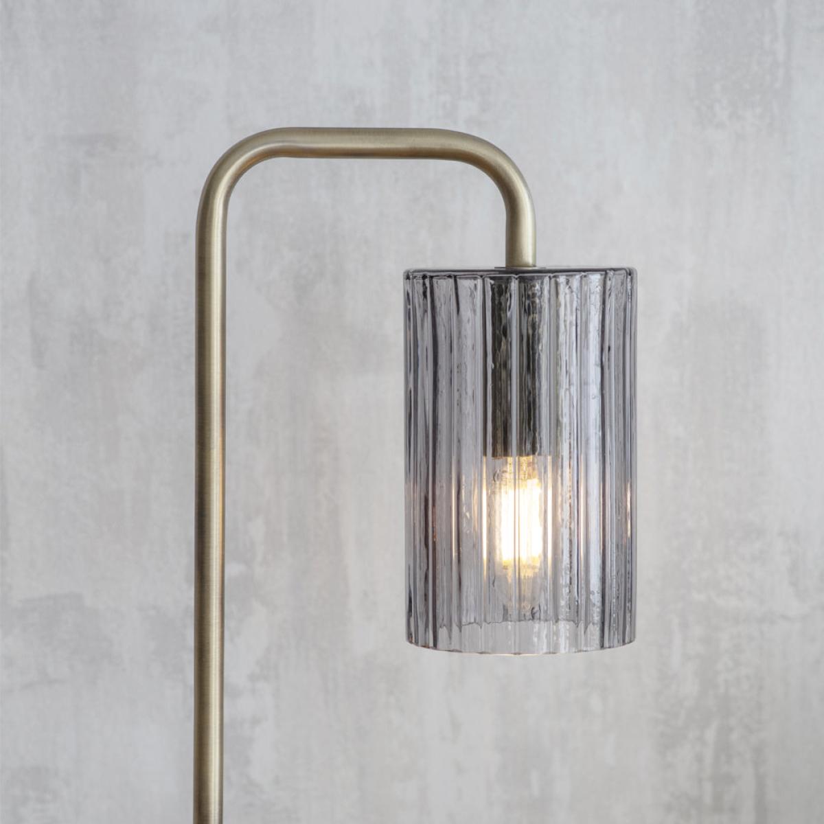 Garden Trading Clarendon Table Lamp in Smoked Glass – image 4
