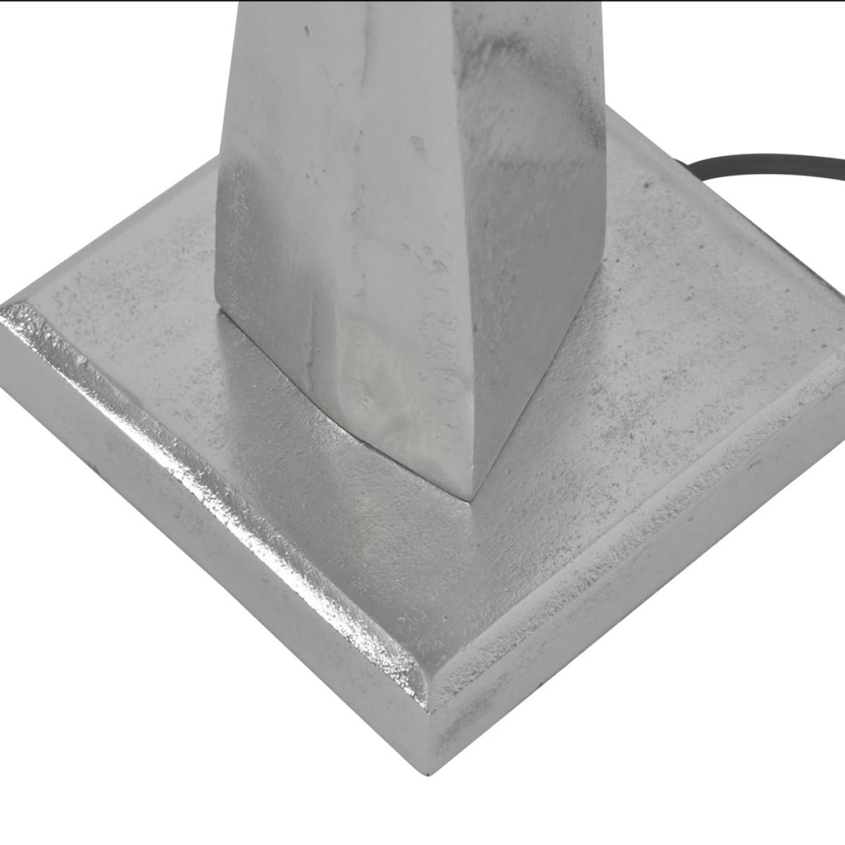 Libra Iconic Trinity Silver Aluminium Table Lamp With Grey Shade – image 3