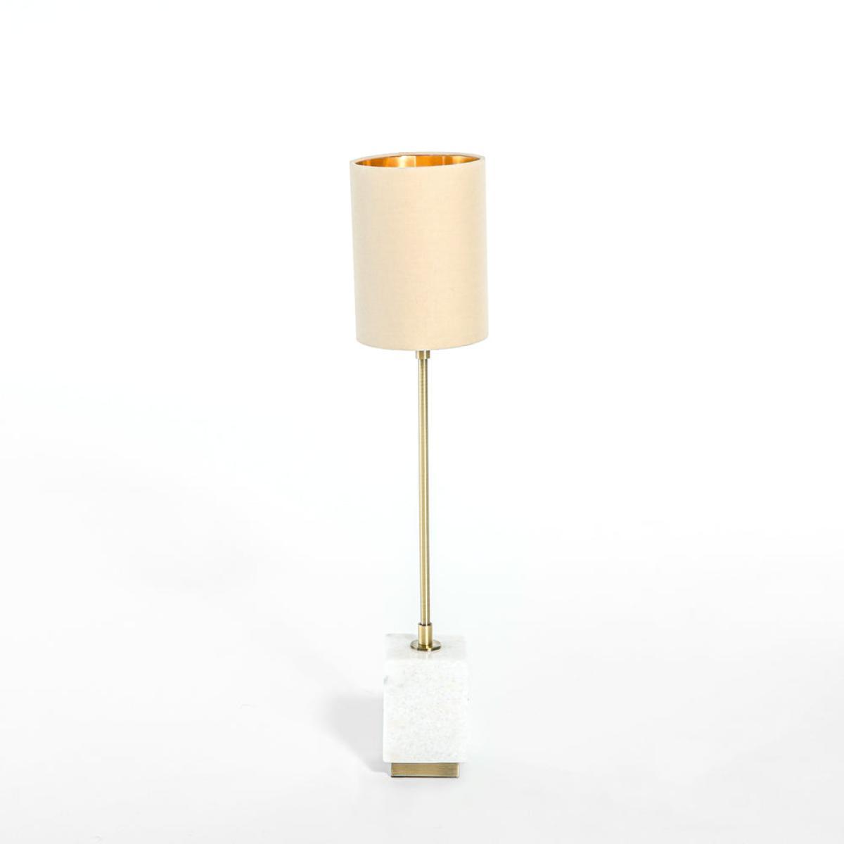 RV Astley Lindau Table Lamp White Marble And Antique Brass – image 2